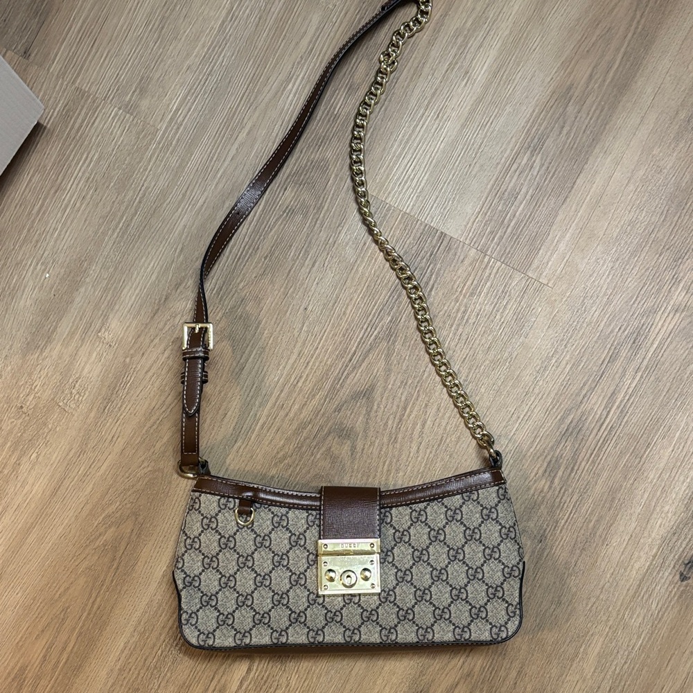 Elegant Designer Beige and Brown Shoulder Bag